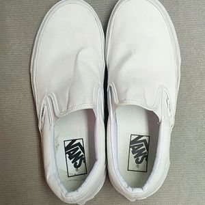 White slip on vans